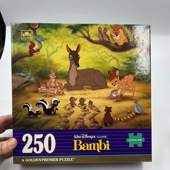 Vintage Disney Bambi OPENED Puzzle Jigsaw 250 Pieces NOT VERIFIED Count - Picture 2 of 9